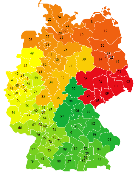 Visualisieren Sie Daten aus Excel auf einer Deutschlandkarte – einfach